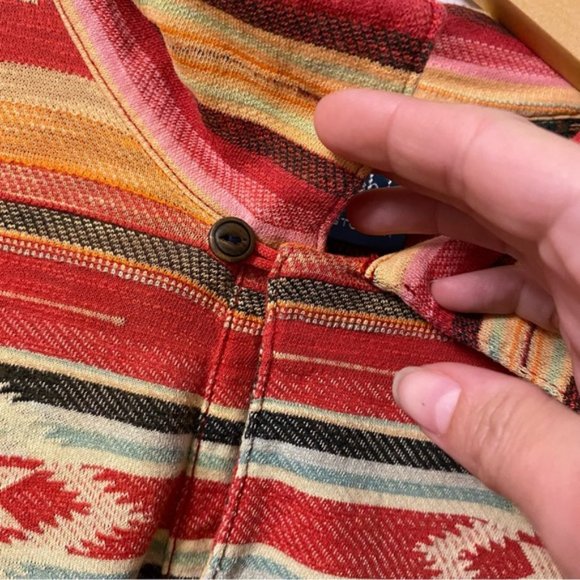 Vintage Polo Ralph Lauren Aztec 100% Cotton Southwestern Polo Shirt - Picture 5 of 12